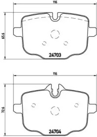 Комплект тормозных колодок BREMBO P 06 061