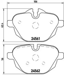 Комплект тормозных колодок BREMBO P 06 064