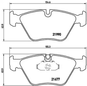 Комплект тормозных колодок BREMBO P 06 065