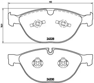 Комплект тормозных колодок BREMBO P 06 066