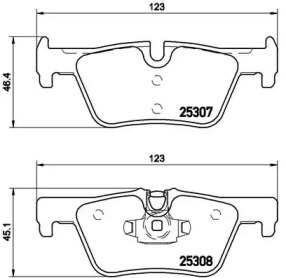 Комплект тормозных колодок BREMBO P 06 071