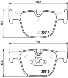 Комплект тормозных колодок BREMBO P 06 072