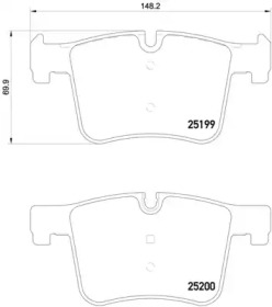 Комплект тормозных колодок BREMBO P 06 075