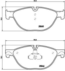 Комплект тормозных колодок, дисковый тормоз BREMBO P 06 076