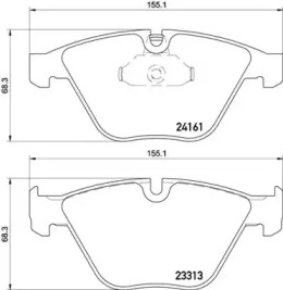 Комплект тормозных колодок BREMBO P 06 081