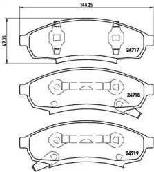 Комплект тормозных колодок BREMBO P 07 003