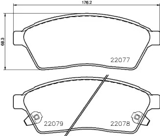 Комплект тормозных колодок BREMBO P 09 009