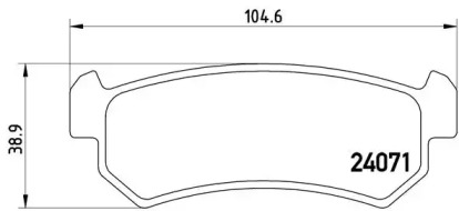 Комплект тормозных колодок BREMBO P 10 001