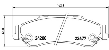 Комплект тормозных колодок BREMBO P 10 002