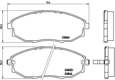 Комплект тормозных колодок BREMBO P 10 007