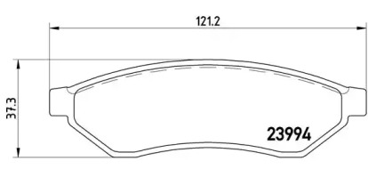 Комплект тормозных колодок BREMBO P 10 008