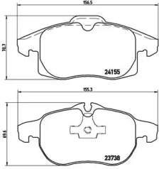 Комплект тормозных колодок BREMBO P 10 011