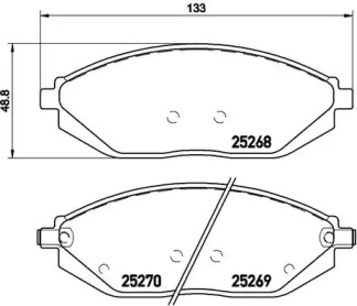 Комплект тормозных колодок BREMBO P 10 054