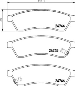 Комплект тормозных колодок BREMBO P 10 060