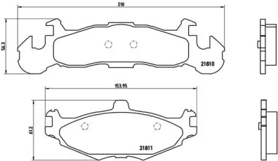 Комплект тормозных колодок BREMBO P 11 001