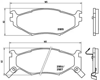 Комплект тормозных колодок BREMBO P 11 007