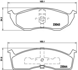 Комплект тормозных колодок BREMBO P 11 008