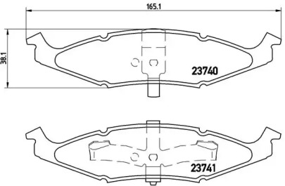 Комплект тормозных колодок BREMBO P 11 009