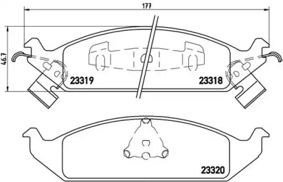 Комплект тормозных колодок BREMBO P 11 011