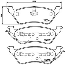 Комплект тормозных колодок BREMBO P 11 014