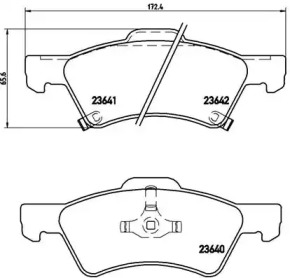 Комплект тормозных колодок BREMBO P 11 015