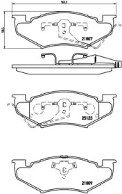 Комплект тормозных колодок BREMBO P 11 020