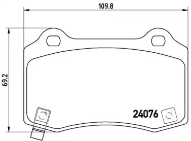 Комплект тормозных колодок BREMBO P 11 024