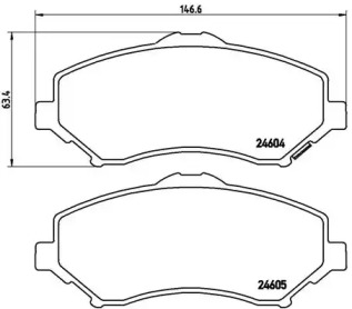 Комплект тормозных колодок BREMBO P 11 025