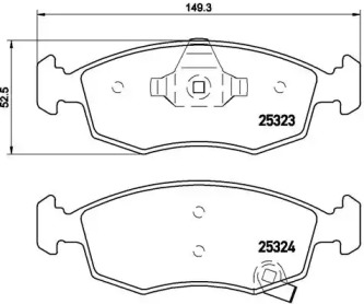 Комплект тормозных колодок BREMBO P 11 031