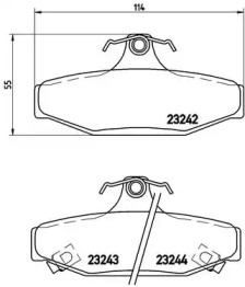 Комплект тормозных колодок BREMBO P 15 004