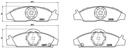 Комплект тормозных колодок BREMBO P 15 008