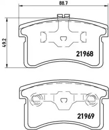 Комплект тормозных колодок BREMBO P 16 006