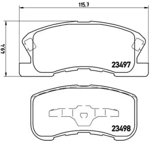 Комплект тормозных колодок BREMBO P 16 008