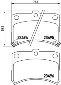 Комплект тормозных колодок BREMBO P 16 009