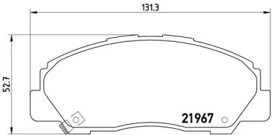 Комплект тормозных колодок BREMBO P 16 010