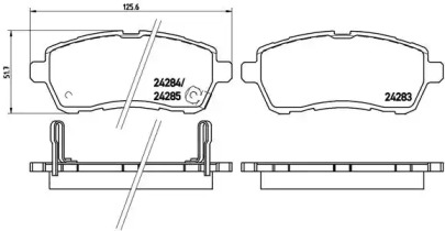 Комплект тормозных колодок BREMBO P 16 013