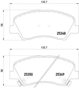 Комплект тормозных колодок BREMBO P 18 025