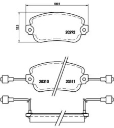 Комплект тормозных колодок BREMBO P 23 007