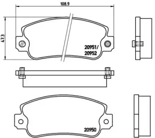 Комплект тормозных колодок BREMBO P 23 013