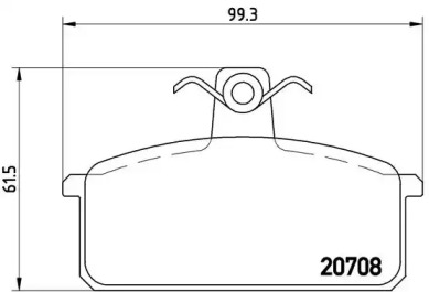 Комплект тормозных колодок BREMBO P 23 018