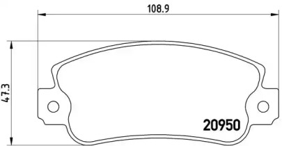 Комплект тормозных колодок, дисковый тормоз BREMBO P 23 021