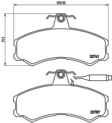 Комплект тормозных колодок BREMBO P 23 022