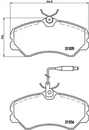 Комплект тормозных колодок BREMBO P 23 023