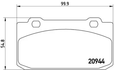 Комплект тормозных колодок BREMBO P 23 027