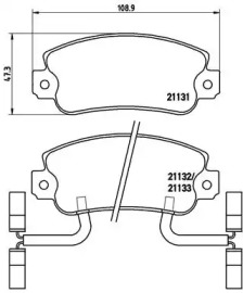 Комплект тормозных колодок BREMBO P 23 031