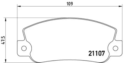 Комплект тормозных колодок BREMBO P 23 032