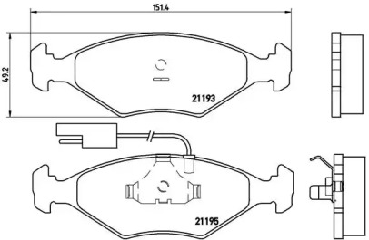 Комплект тормозных колодок BREMBO P 23 039