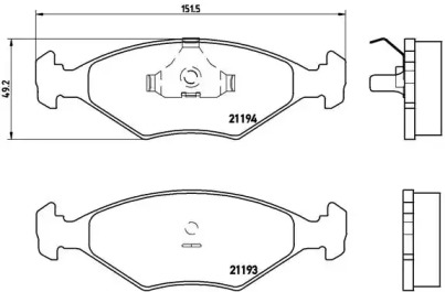 Комплект тормозных колодок BREMBO P 23 040