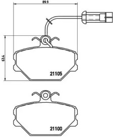 Комплект тормозных колодок BREMBO P 23 044