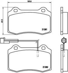 Комплект тормозных колодок BREMBO P 23 052